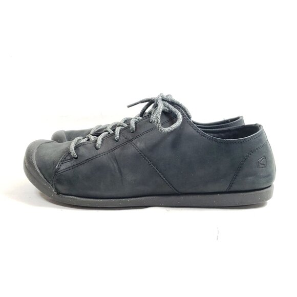 Keen Womens Size 11 Casual Lace-Up Sneakers Black Leather - Picture 3 of 9